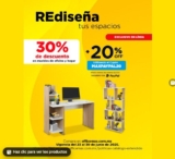 En OfficeMax 30% de descuento en muebles de oficina y hogar + cupón de 20% adicional pagando con PayPal