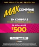 Código Office Max $500 de descuento en compras de $2,500 o más
