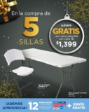 En OfficeMax mesa Gratis en la compra de 5 sillas