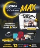 Venta Nocturna Office Max Enero 2021: Smart TV a $999 al comprar $6,999