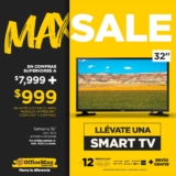 Venta Nocturna OfficeMax: Compra $7,999 y llévate una Smart TV Samsung a sólo $999