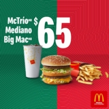 Cupón Mcdonald’s McTrío mediano Big Mac por $65 válido al 31 de octubre
