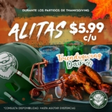 Promoción McCarthy’s de Thanksgiving: Alitas a sólo $5.99 sólo hoy