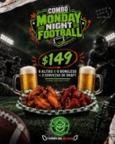 Promoción Lunes De Alitas McCarthy’s: Combo Monday Night Football por $149
