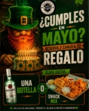 Promo de cumpleaños mayo 2026 McCarthy’s Irish Pub: elige una botella o un plato snack mix gratis