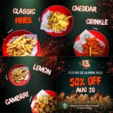 Promoción McCarthy’s Día de la Papa Frita: Papas fritas a mitad de precio hoy 20 de agosto