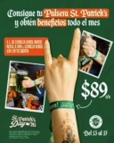 Promo San Patricio McCarthy’s Irish Pub: Litros Refil a $89 o 10% de descuento en tu cuenta