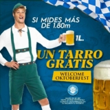 Promoción McCarthy’s Oktoberfest: Tarro de cerveza GRATIS si mides más de 1.80