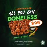 En McCarthy’s todos los boneless que puedas comer por $99 los miércoles