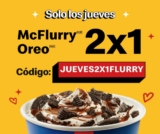 2×1 en McFlurry Oreo en McDonald’s los jueves con cupón
