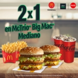 En McDonalds 2x1en McTrío Big Mac mediano al pedir por Uber Eats del 7 al 10 de julio