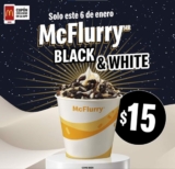 Cupón App McDonald’s Día de Reyes McFlurry Black & White a sólo $15 este 6 de enero