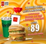 Cupón App McDonalds: Chicken Big Mac + refresco mediano por $89