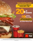 En la app McDonald’s McTrío Grand Tasty BBQ Bacon con 20% de descuento + 10% adicional con cupón