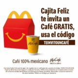 Cupón McDonald’s de café Gratis en la compra de una Cajita Feliz