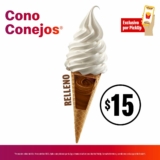 Cupón App McDonald’s Cono Conejos a sólo $15 por pickup