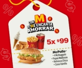 Cupón McDonalds McTrío 5 por $99