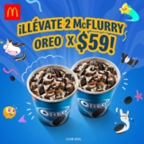 Cupón App McDonald’s: 2 McFlurry Oreo a sólo $59