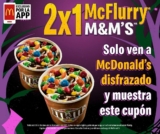 McDonalds Cupones Happyween: 2×1 en McFlurry y 30% en McTríos