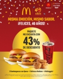 Promoción McDonald’s 40 Aniversario: 43% de descuento en Paquete Me Encanta al pedir por delivery