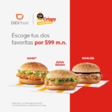 2 hamburguesas McCrispy por $99 en McDonalds al pedir por Didi Food esta semana