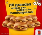 Promoción McDonalds Día de la Hamburguesa 2020: 10 hamburguesas con queso por $239