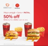 En McDonalds 50% de descuento en McTrío Big Mac + McTrío Cuarto de Libra al pedir por Didi Food