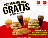 Promoción McDonalds Uber Eats de pay de manzana Gratis en la compra de un McTrío