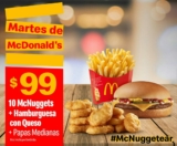 Cupones Martes de McDonalds 17 de marzo 2020