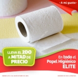 En Soriana segundo a  mitad de precio en papel higiénico Elite hasta hoy