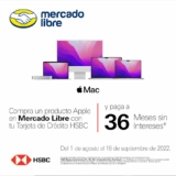 Productos Apple hasta a 36 meses sin intereses en Mercado Libre al pagar con HSBC