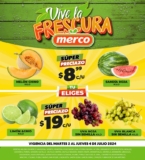Ofertas Merco frutas y verduras del 2 al 4 de julio