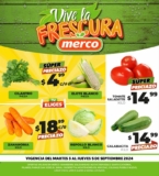 Ofertas Merco frutas y verduras del 3 al 5 de septiembre 2024