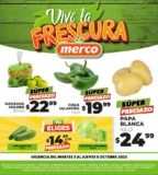 Ofertas Merco frutas y verduras del 3 al 5 de octubre