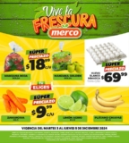 Ofertas Merco frutas y verduras del 3 al 5 de diciembre 2024