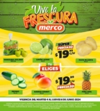 Ofertas Merco frutas y verduras del 4 al 6 de junio