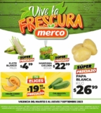 Ofertas Merco frutas y verduras del 5 al 7 de septiembre
