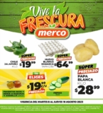 Ofertas Merco frutas y verduras del 8 al 10 de agosto