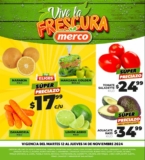 Ofertas Merco frutas y verduras del 12 al 14 de noviembre 2024