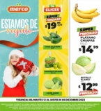 Ofertas Merco frutas y verduras del 12 al 14 de diciembre