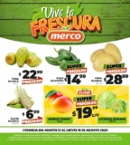 Ofertas Merco frutas y verduras del 13 al 15 de agosto 2024