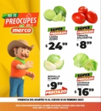 Ofertas Merco frutas y verduras del 14 al 16 de febrero