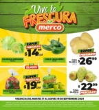 Ofertas Merco frutas y verduras del 17 al 19 de septiembre 2024