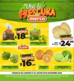 Ofertas Merco frutas y verduras del 17 al 19 de diciembre 2024