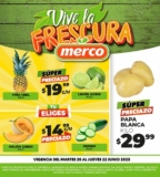 Ofertas Merco frutas y verduras del 20 al 22 de junio