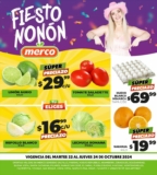 Ofertas Merco frutas y verduras del 22 al 24 de octubre 2024