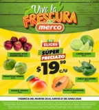 Ofertas Merco frutas y verduras del 25 al 27 de junio