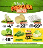 Ofertas Merco frutas y verduras del 26 al 28 de noviembre 2024