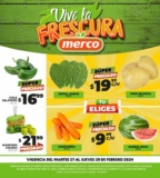 Ofertas Merco frutas y verduras del 27 al 29 de febrero