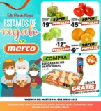 Ofertas Merco frutas y verduras del 4 al 6 de enero